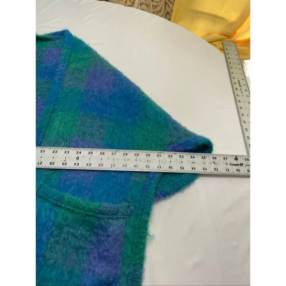 Old Bushmills Donegal Design Ireland Mohair Wool Cape Shawl Shrug One Size Fits